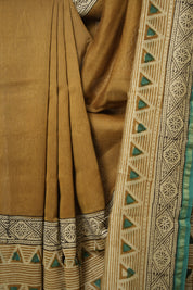 Rust HBP Cotton Silk Saree With Chanderi Border - SRRCSS1399