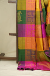 Multicolour Kanjivaram Silk Saree - SRMKSS1070