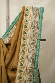 Rust HBP Cotton Silk Saree With Chanderi Border - SRRCSS1399