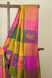 Multicolour Kanjivaram Silk Saree - SRMKSS1070