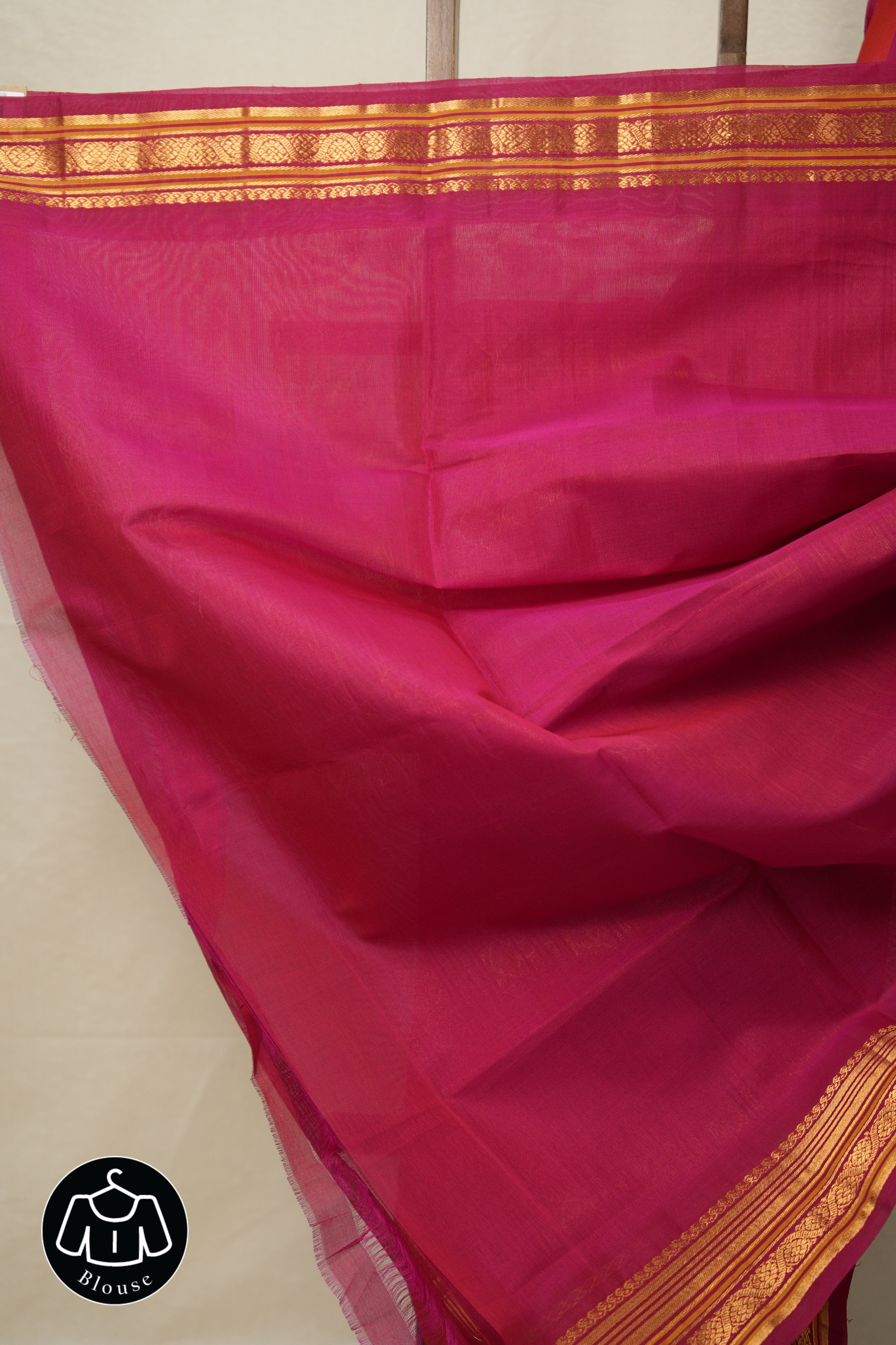 Red Gadwal Cotton Silk Saree - SRRGCSS136