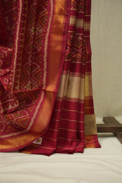 Red Rajkot Patola Silk Saree - SRRRPSS619