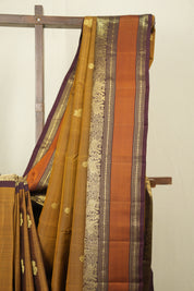 Golden Brown Kanjivaram Silk Saree - SRGBKSS1069