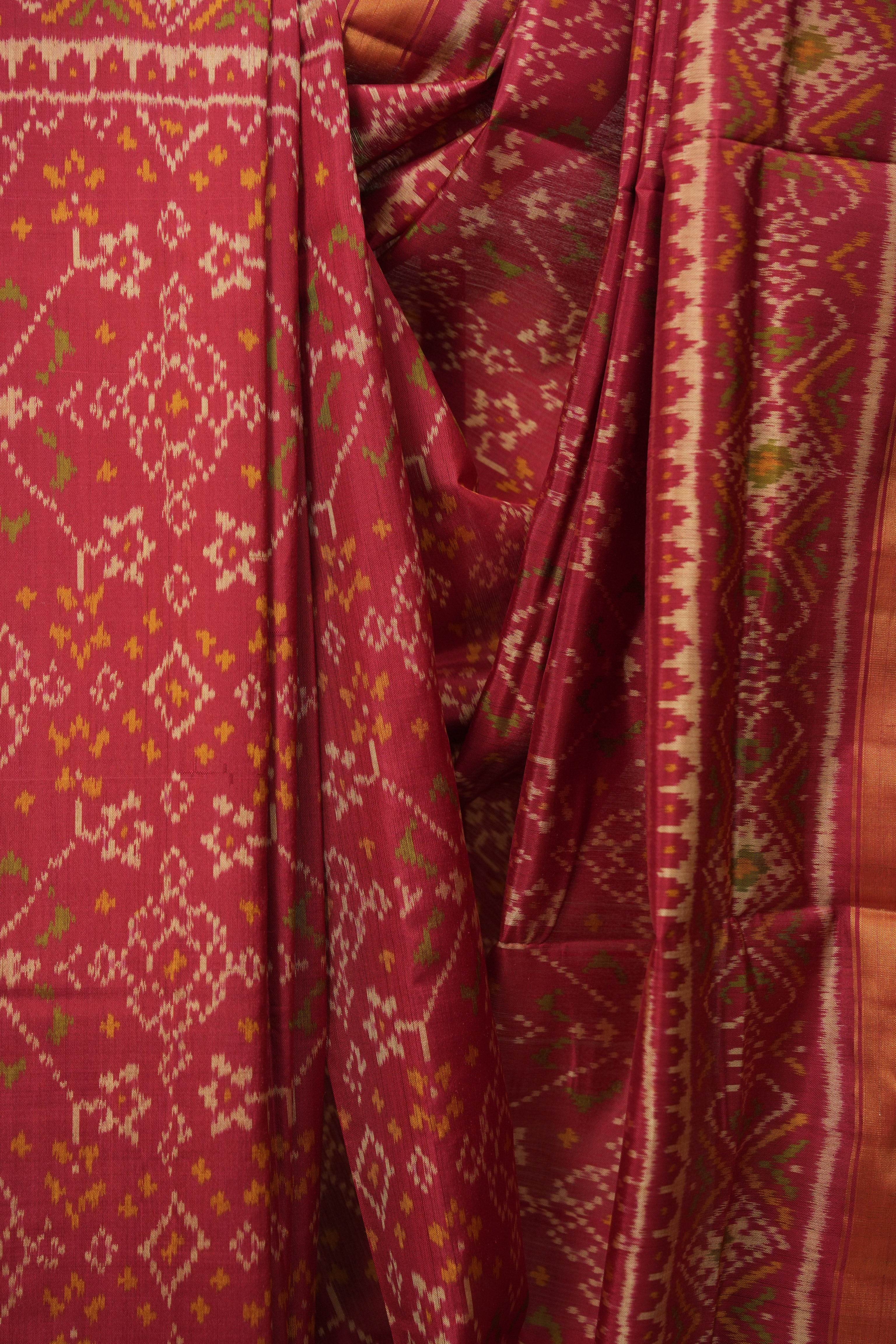 Red Rajkot Patola Silk Saree - SRRRPSS619