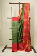 Green Kanjivaram Silk Saree - SRGKSS1067
