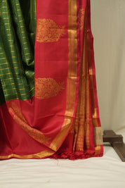 Green Kanjivaram Silk Saree - SRGKSS1067
