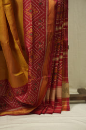 Mustard Rajkot Patola Silk Saree - SRMRPSS627