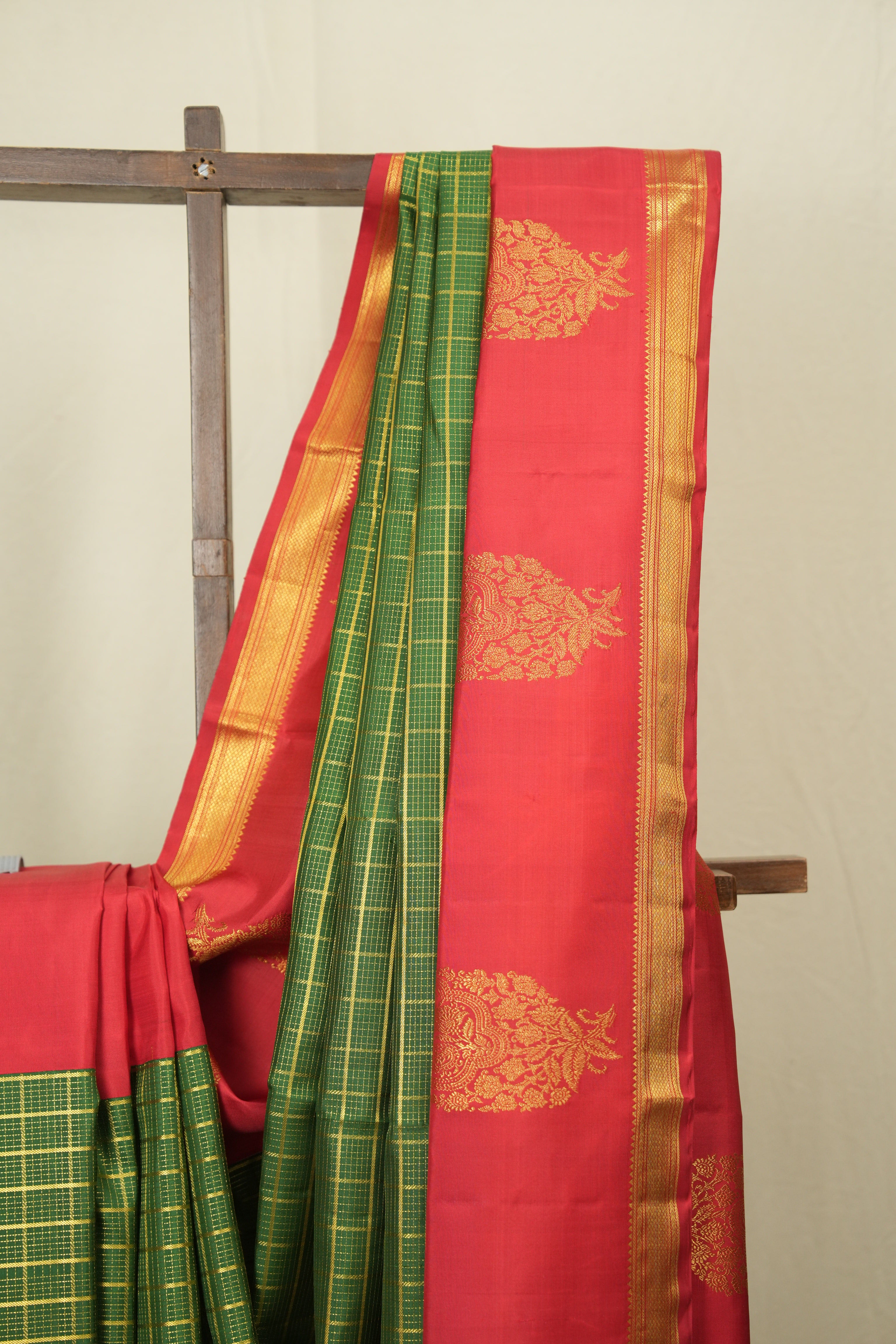 Green Kanjivaram Silk Saree - SRGKSS1067