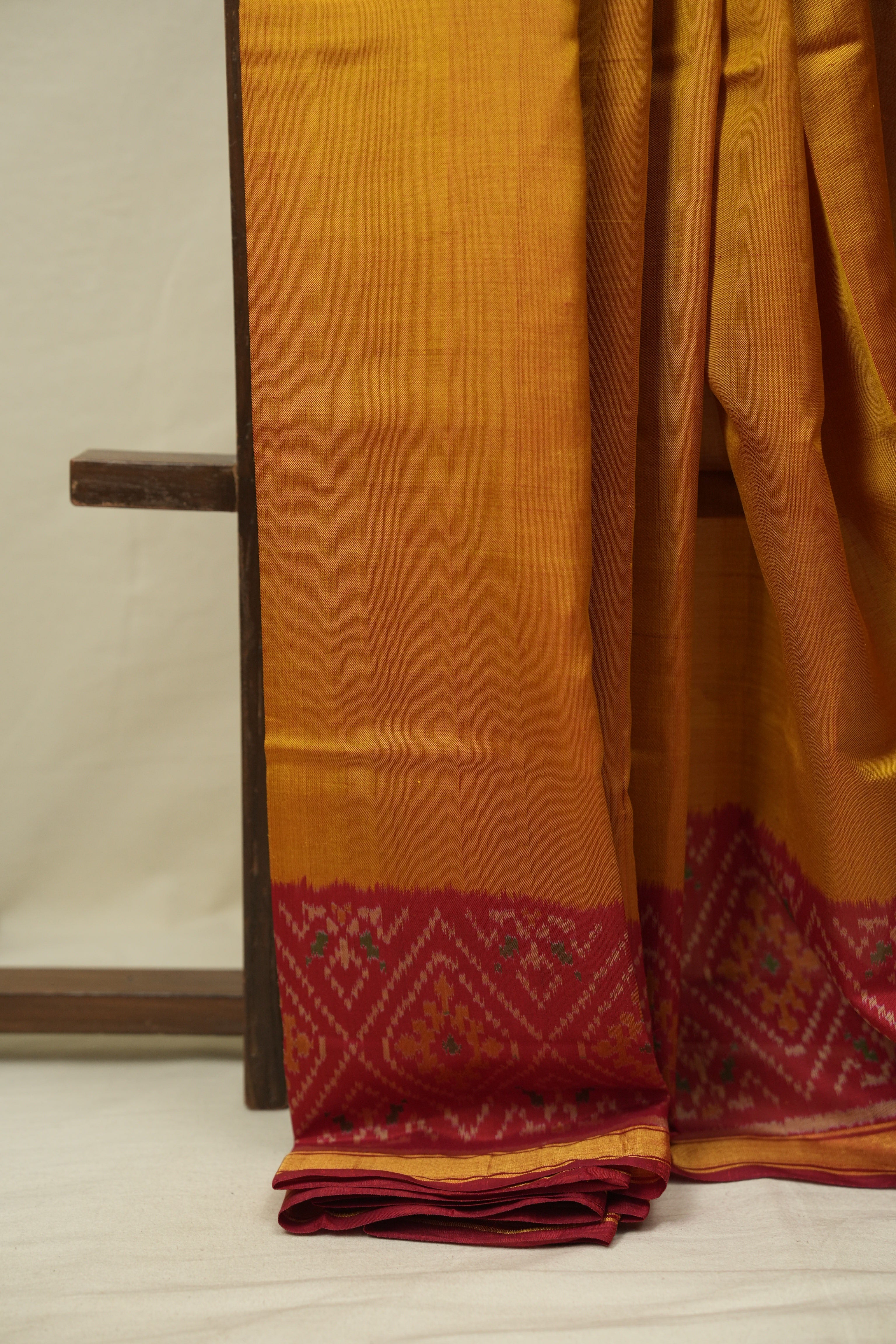 Mustard Rajkot Patola Silk Saree - SRMRPSS627