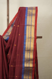 Maroon Gadwal Cotton Silk Saree - SRMGCSS142