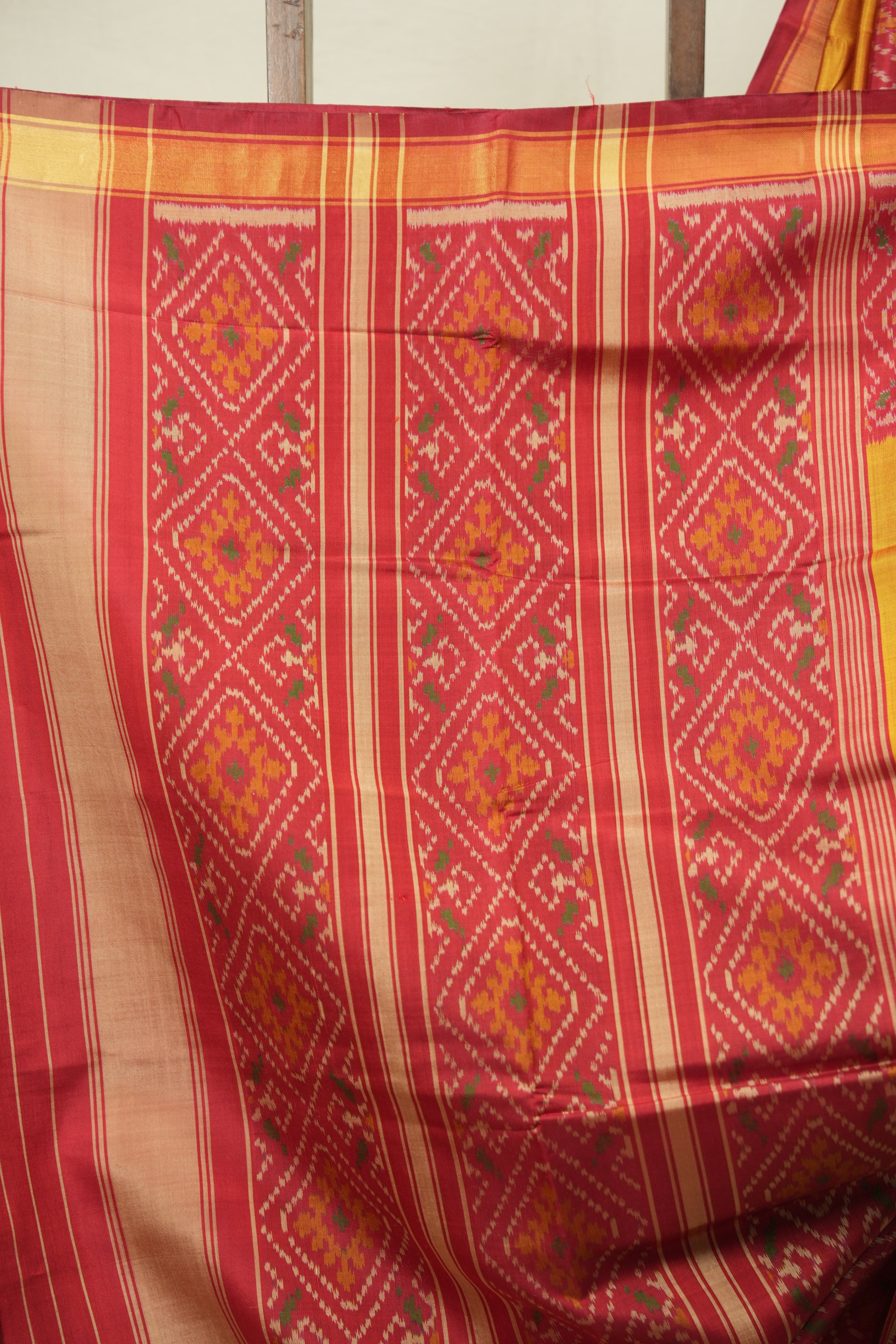 Mustard Rajkot Patola Silk Saree - SRMRPSS627