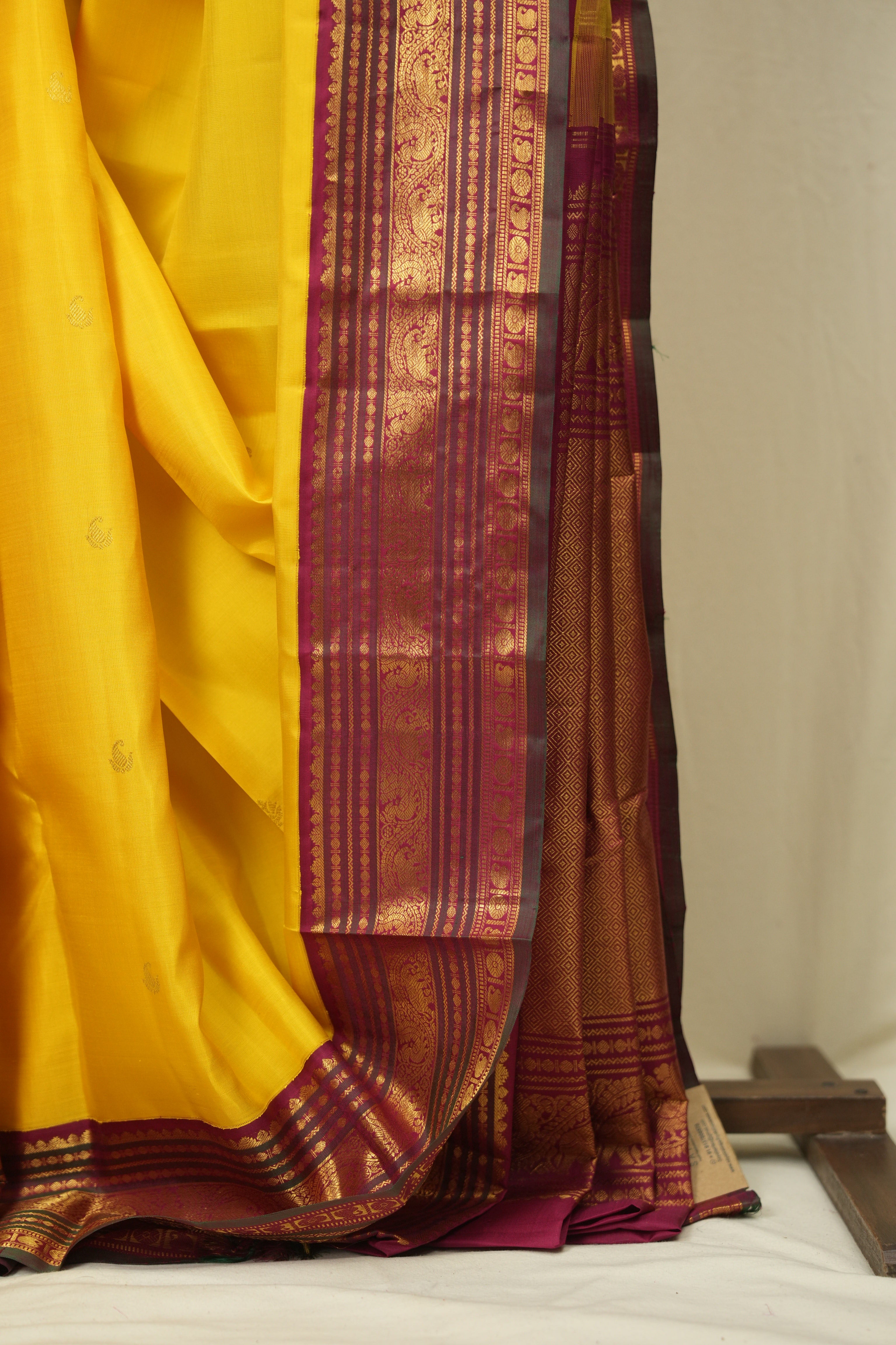 Yellow Kanjivaram Silk Saree - SRYKSS1074