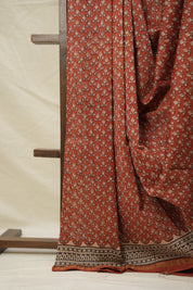 Brick Red HBP Cotton Silk Saree With Chanderi Border - SRBRCSS1402