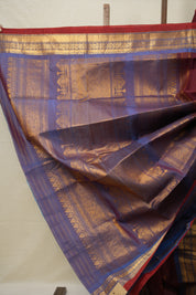 Maroon Gadwal Cotton Silk Saree - SRMGCSS142