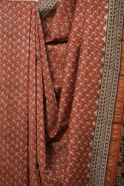 Brick Red HBP Cotton Silk Saree With Chanderi Border - SRBRCSS1402