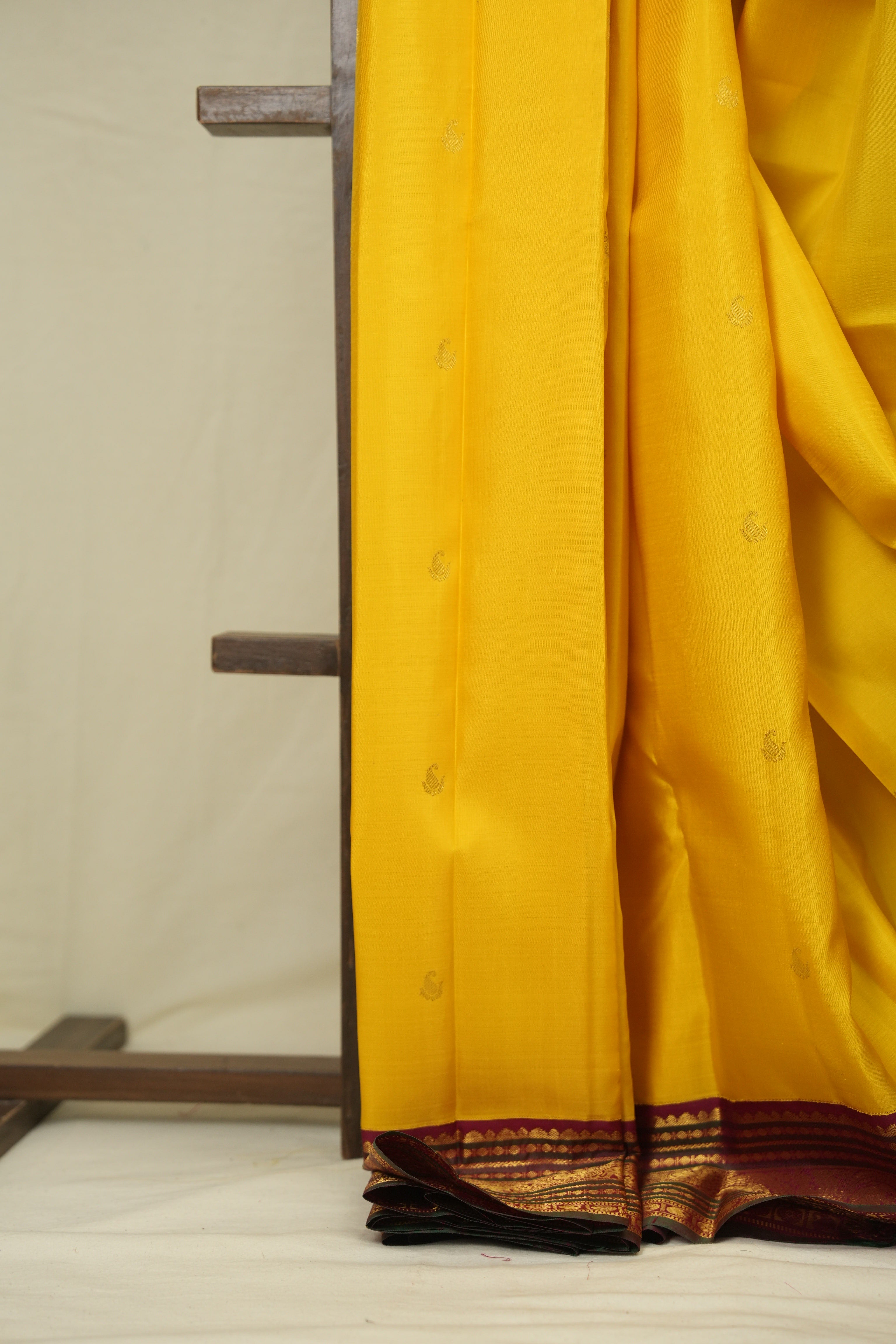 Yellow Kanjivaram Silk Saree - SRYKSS1074