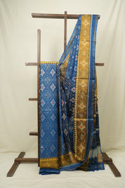 Peacock Blue Rajkot Patola Silk Saree - SRPBRPSS624