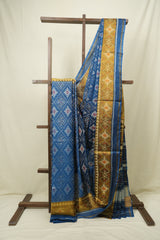 Peacock Blue Rajkot Patola Silk Saree - SRPBRPSS624