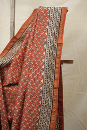 Brick Red HBP Cotton Silk Saree With Chanderi Border - SRBRCSS1402
