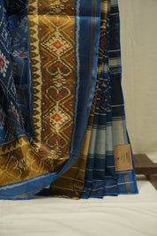 Peacock Blue Rajkot Patola Silk Saree - SRPBRPSS624
