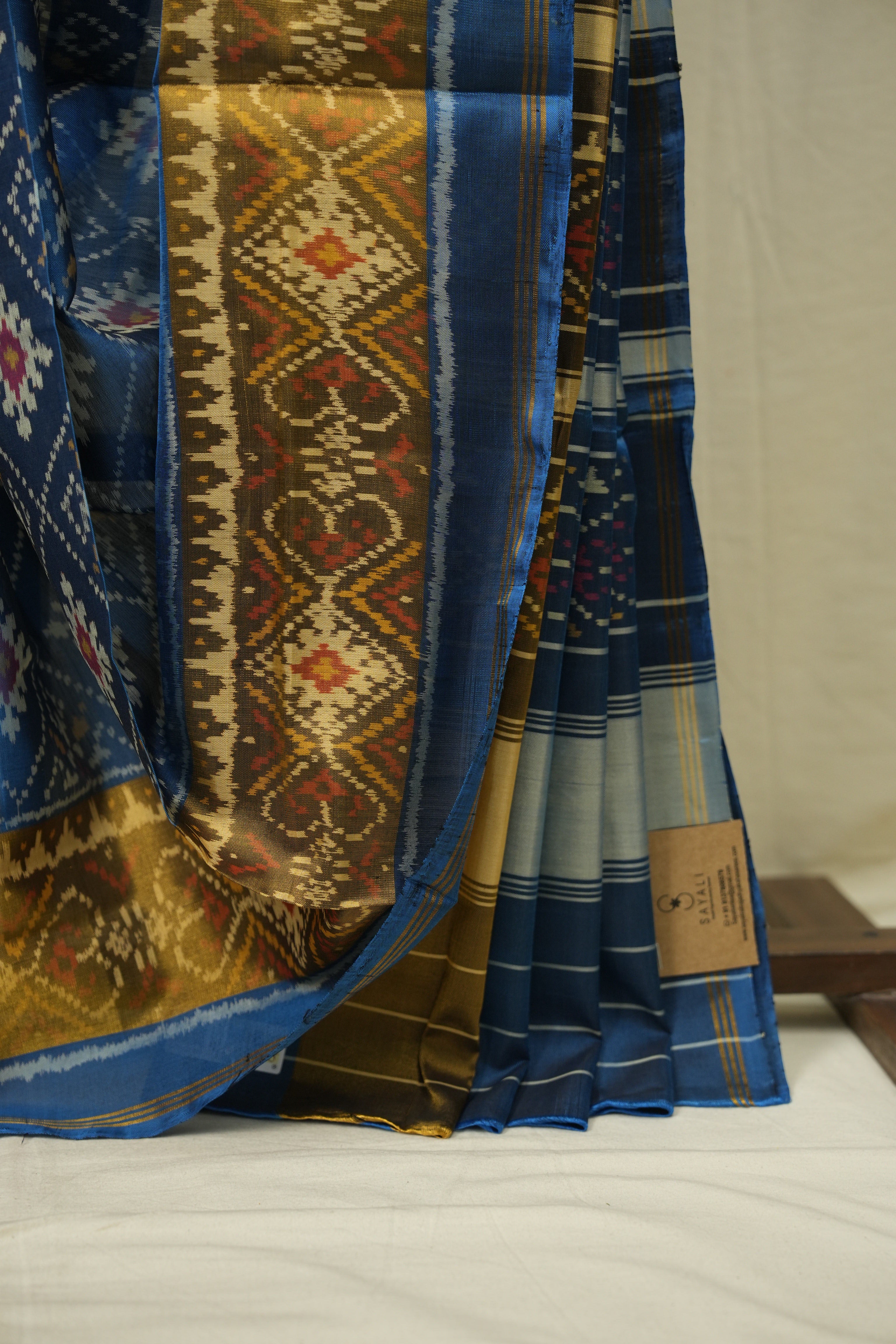 Peacock Blue Rajkot Patola Silk Saree - SRPBRPSS624