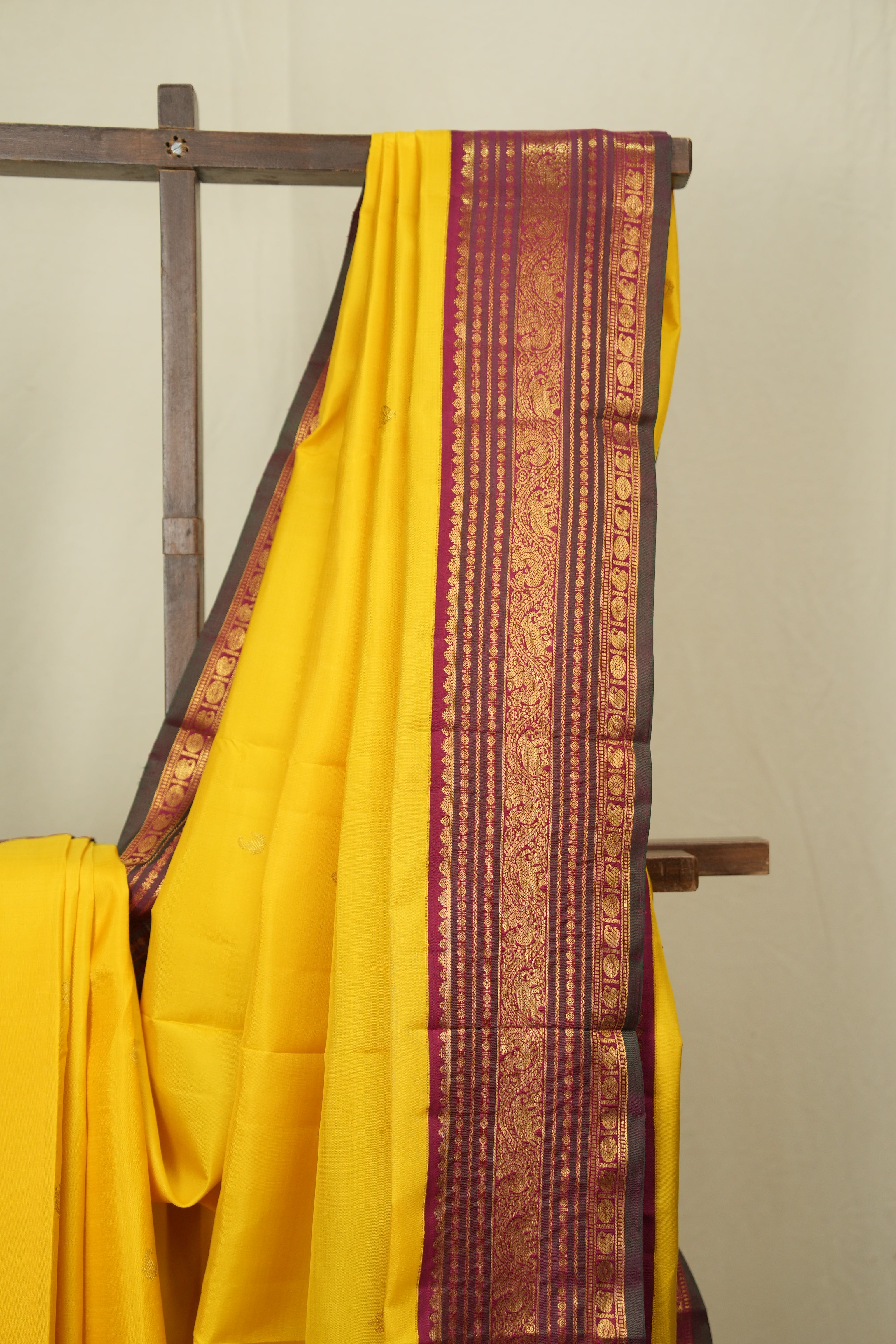 Yellow Kanjivaram Silk Saree - SRYKSS1074