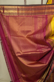 Yellow Kanjivaram Silk Saree - SRYKSS1074