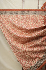 Brick Red HBP Cotton Silk Saree With Chanderi Border - SRBRCSS1402