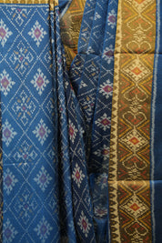 Peacock Blue Rajkot Patola Silk Saree - SRPBRPSS624