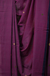Two Tone Magenta Mul Bengal Cotton Jamdani Saree - SRTTMMBCJS190