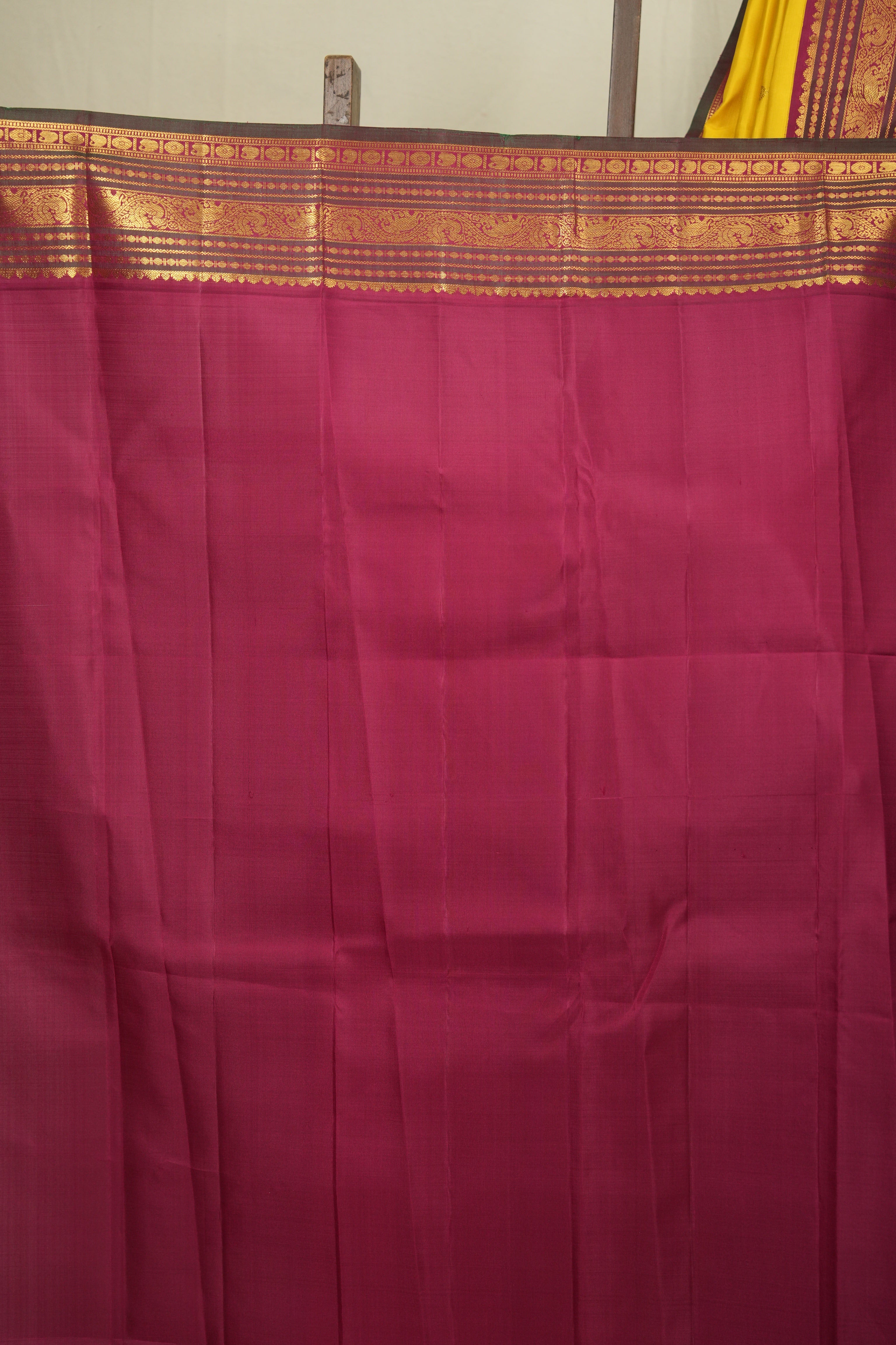 Yellow Kanjivaram Silk Saree - SRYKSS1074