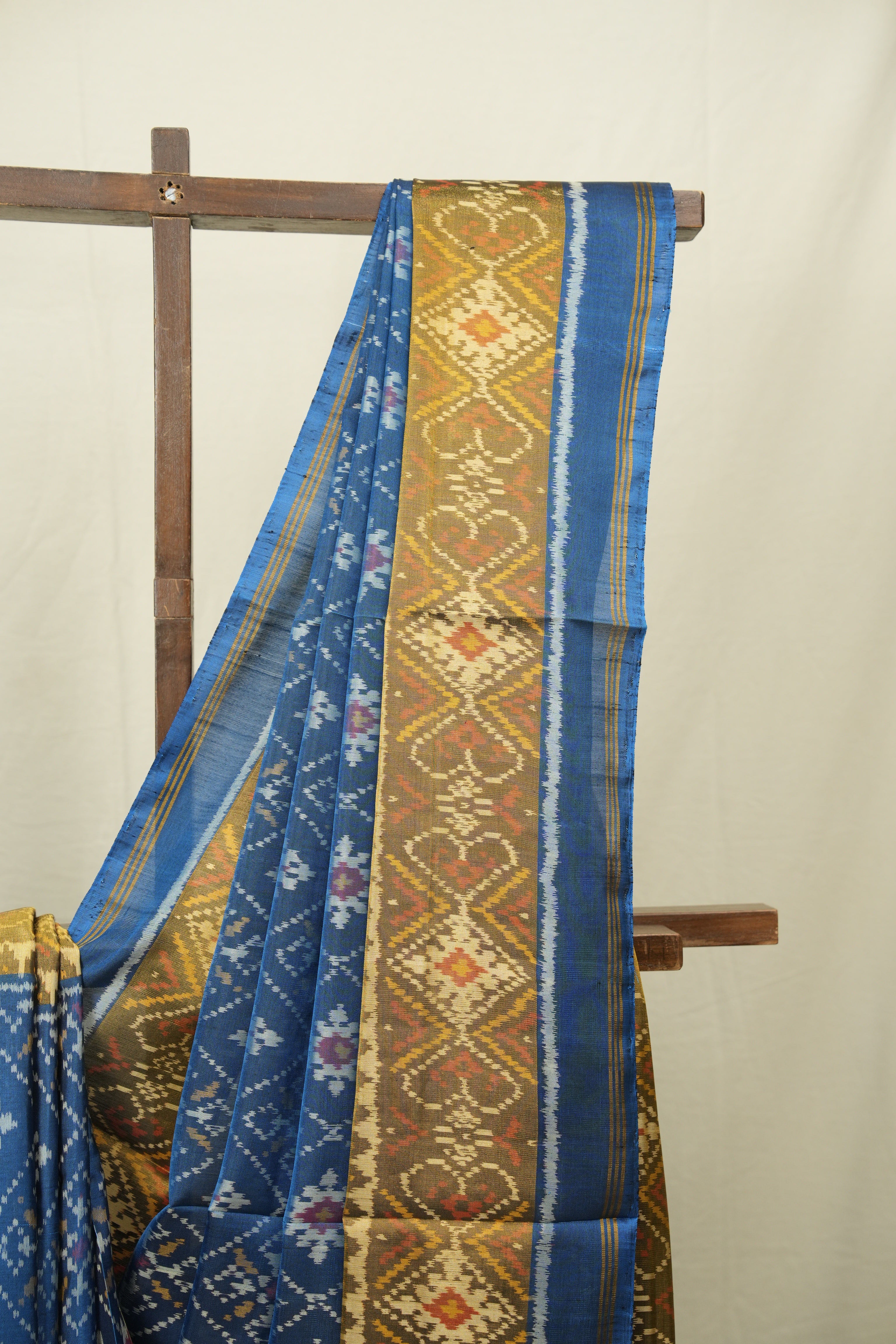 Peacock Blue Rajkot Patola Silk Saree - SRPBRPSS624