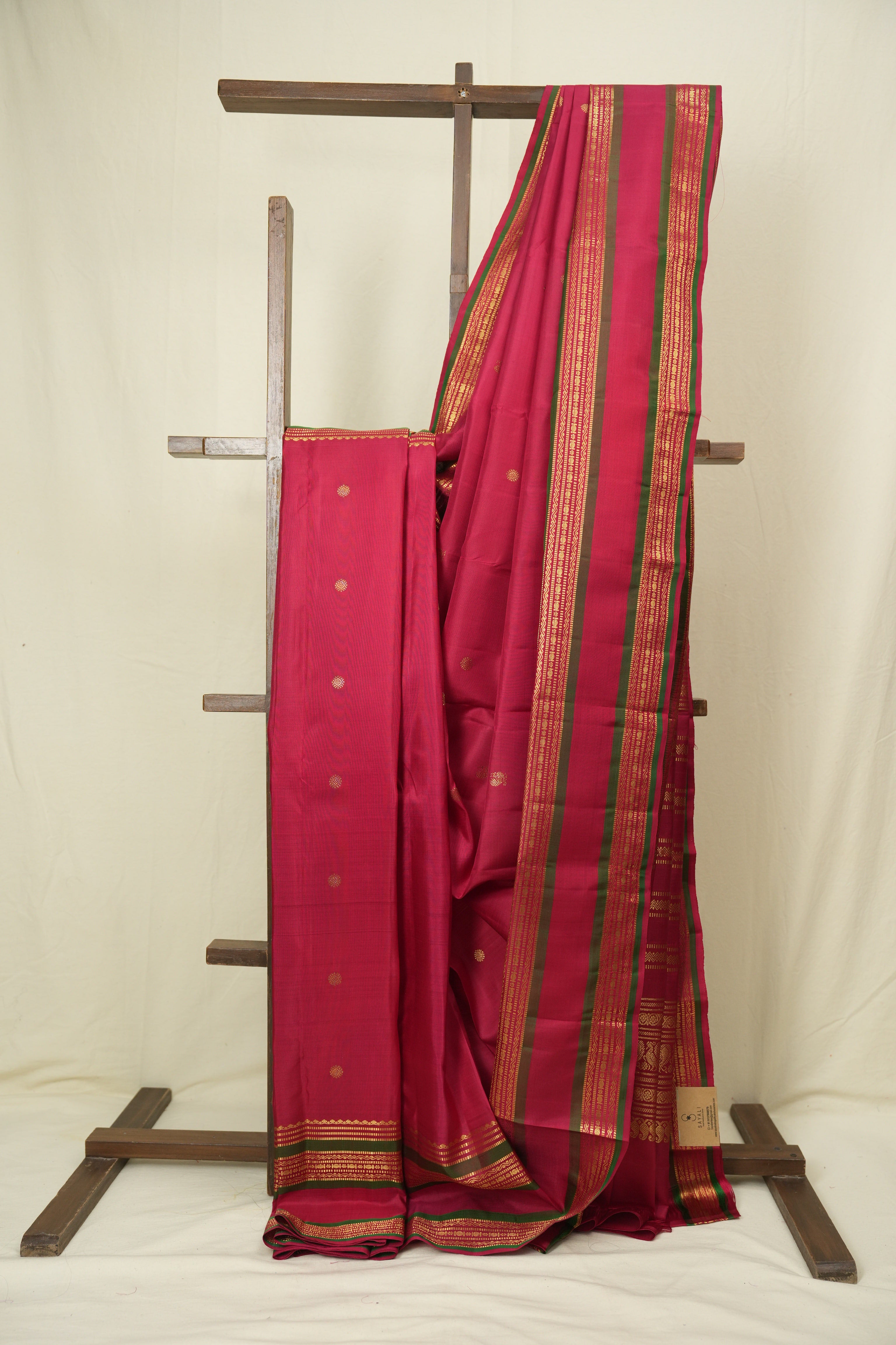 Cherry Red Kanjivaram Silk Saree - SRCRKSS1063