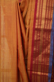Two Tone Orange Gadwal Cotton Silk Saree - SRTTOGCSS130