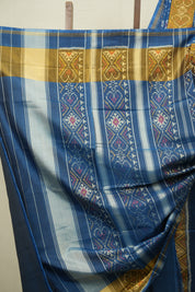 Peacock Blue Rajkot Patola Silk Saree - SRPBRPSS624