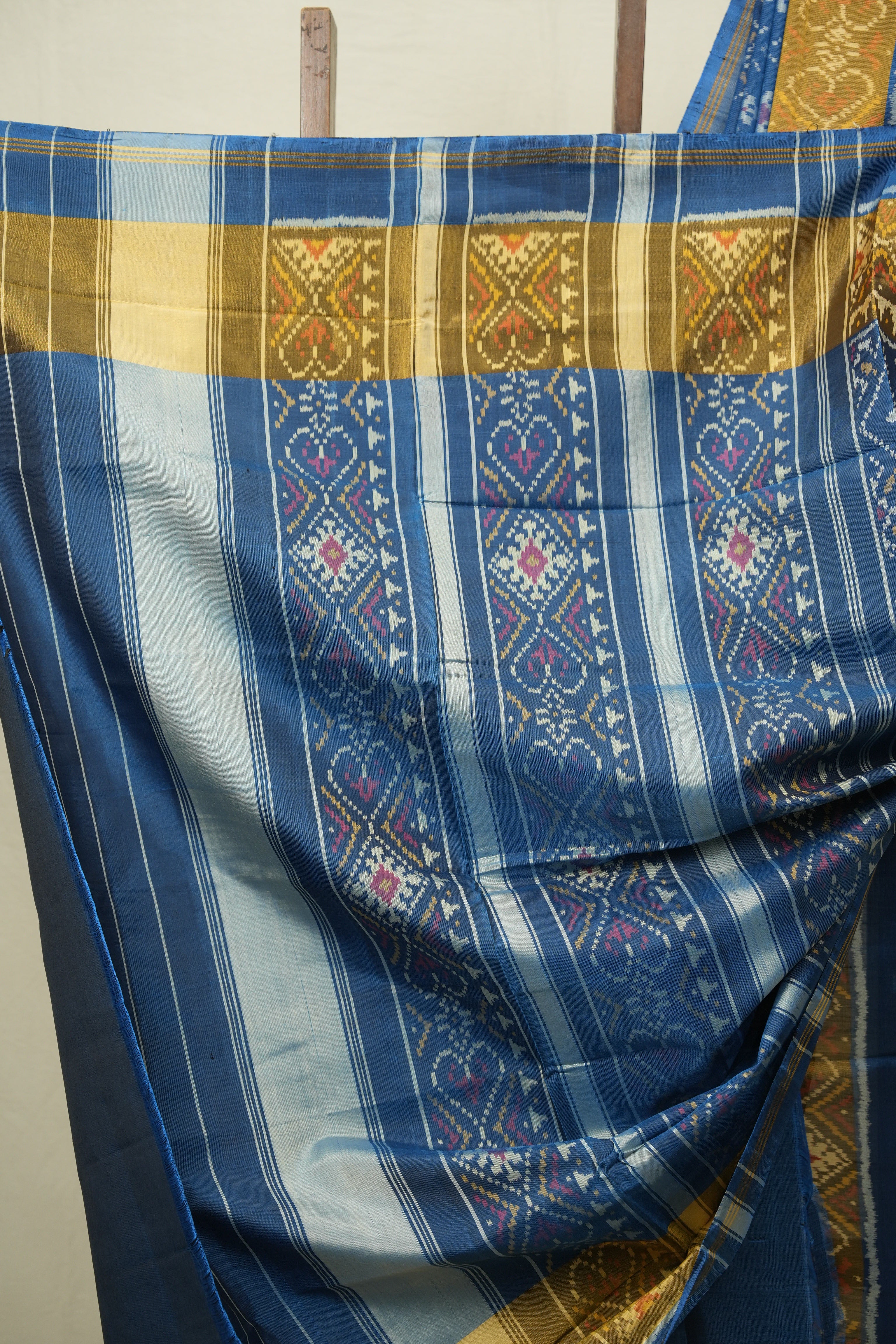 Peacock Blue Rajkot Patola Silk Saree - SRPBRPSS624