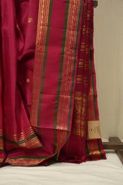 Cherry Red Kanjivaram Silk Saree - SRCRKSS1063