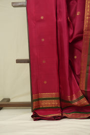 Cherry Red Kanjivaram Silk Saree - SRCRKSS1063