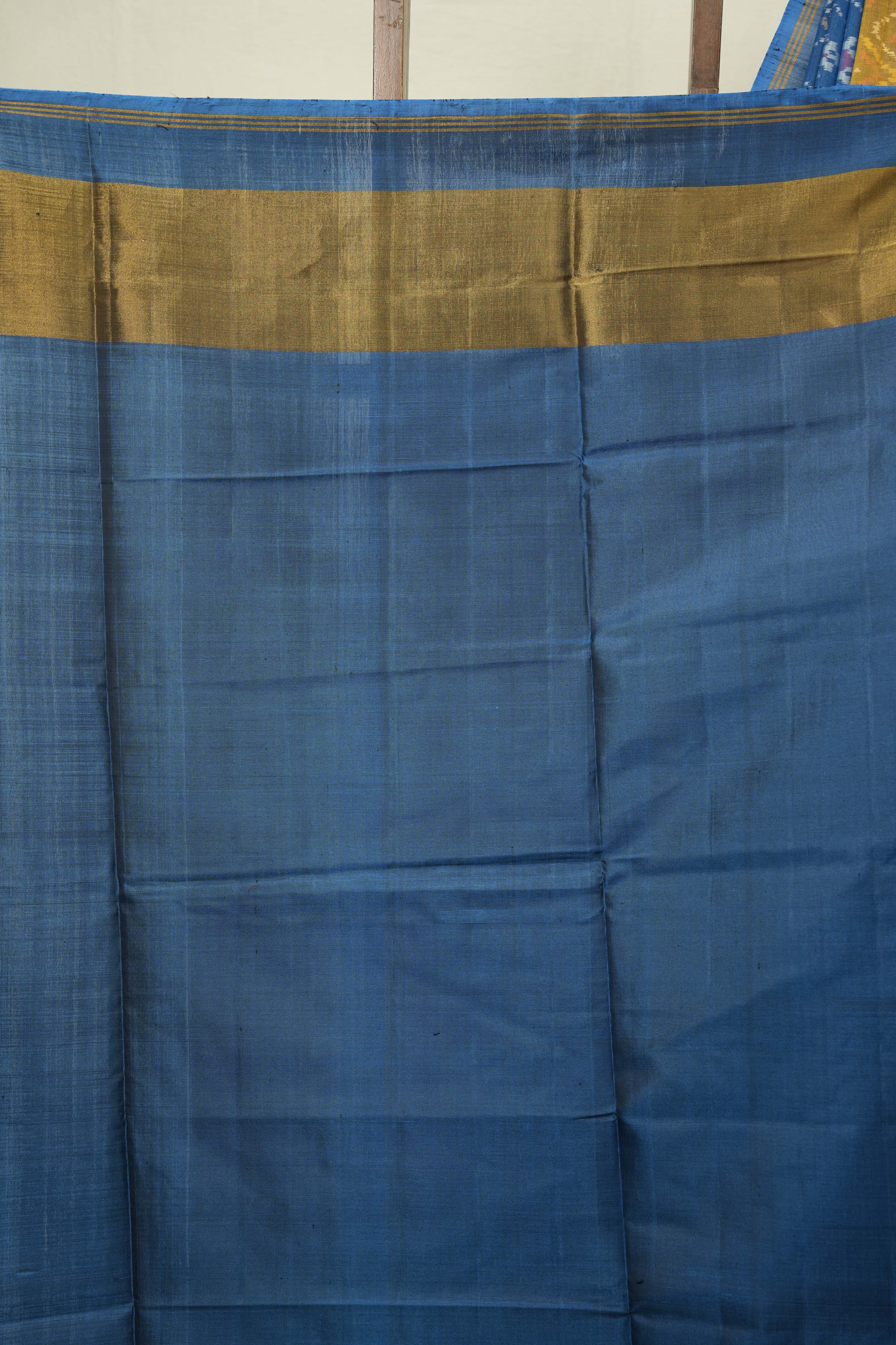 Peacock Blue Rajkot Patola Silk Saree - SRPBRPSS624