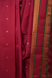 Cherry Red Kanjivaram Silk Saree - SRCRKSS1063