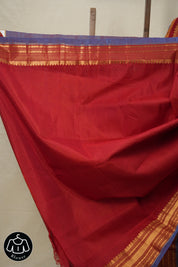 Two Tone Orange Gadwal Cotton Silk Saree - SRTTOGCSS130