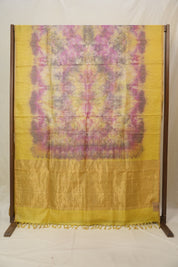 Yellow Multicolor Tussar Silk Saree - SRYMTSS1759