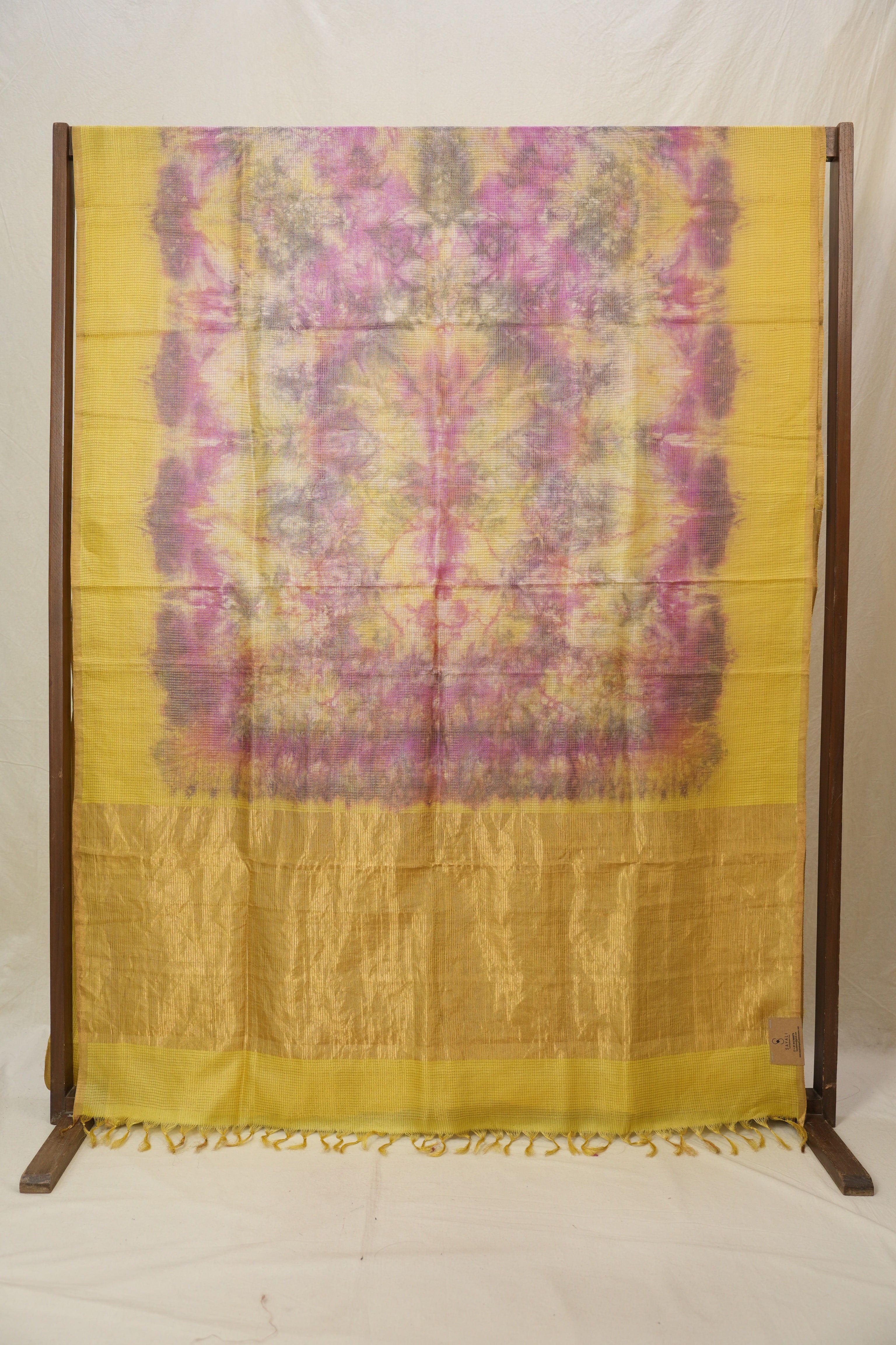 Yellow Multicolor Tussar Silk Saree - SRYMTSS1759