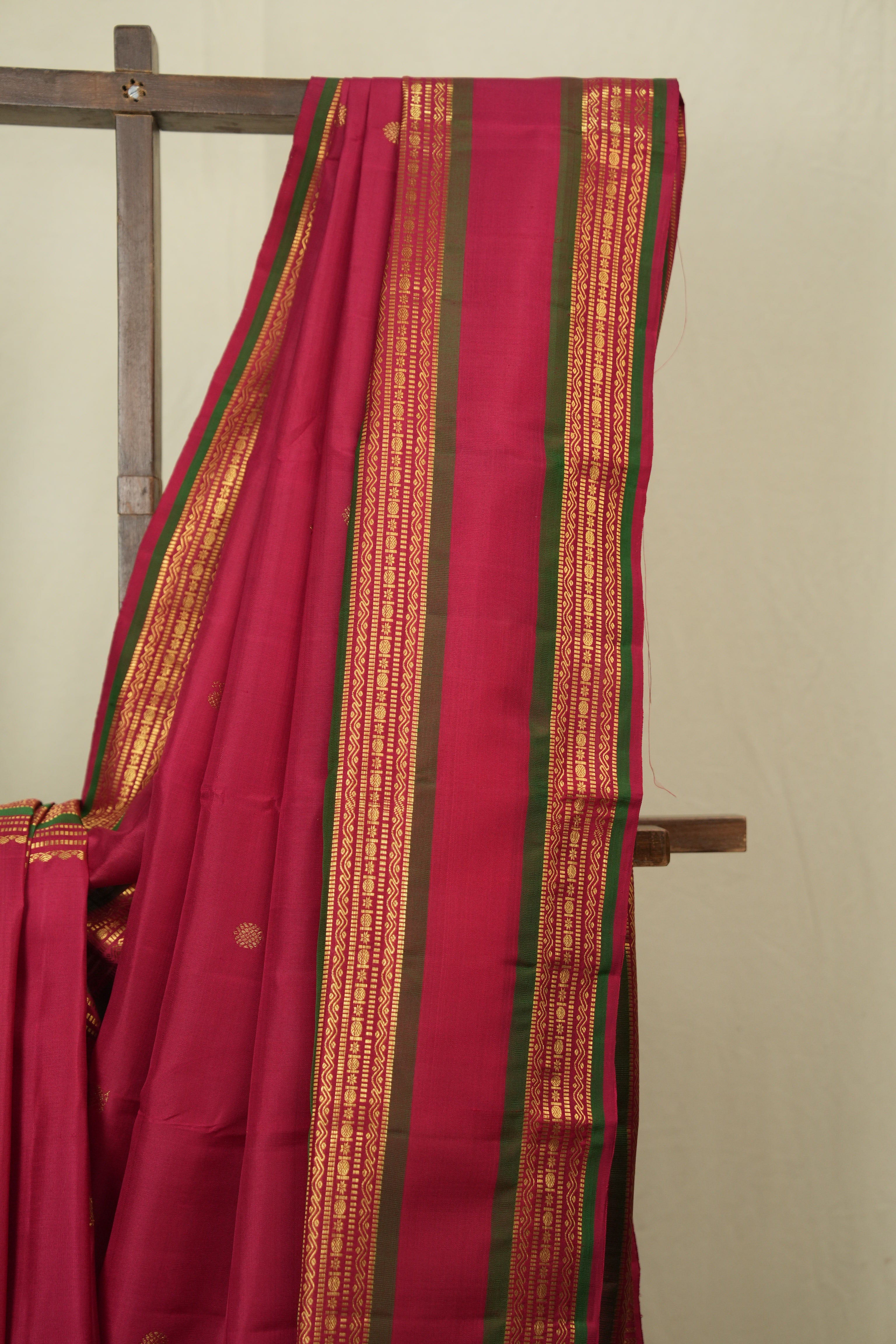 Cherry Red Kanjivaram Silk Saree - SRCRKSS1063
