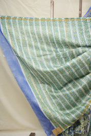 Ink Blue HBP Cotton Silk Saree With Chanderi Border - SRIBCSS1403