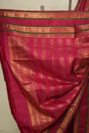 Cherry Red Kanjivaram Silk Saree - SRCRKSS1063