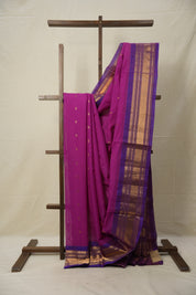 Dark Pink Gadwal Cotton Silk Saree - SRDPGCSS138