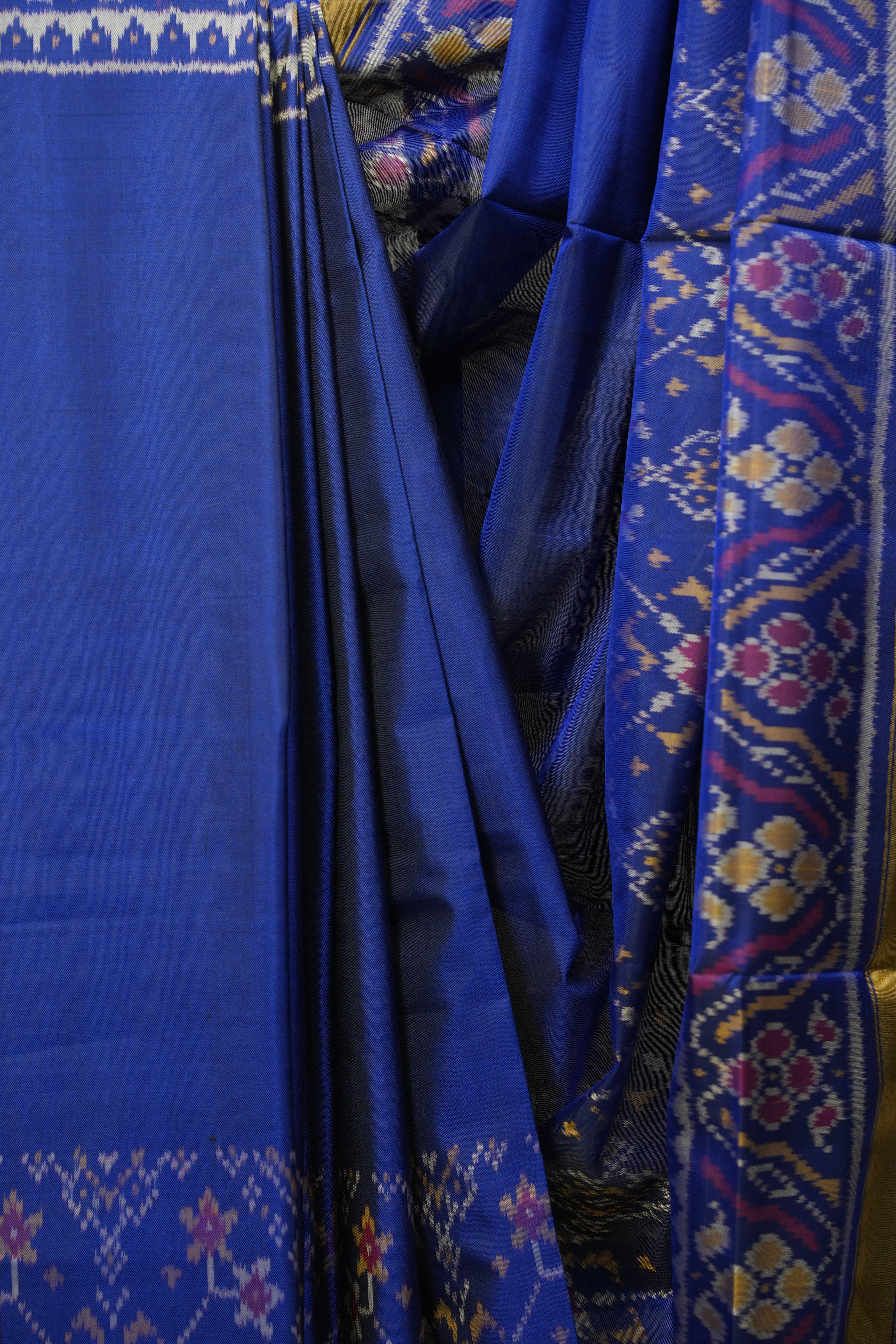 Royal Blue Rajkot Patola Silk Saree - SRRBRPSS629