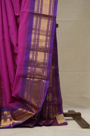 Dark Pink Gadwal Cotton Silk Saree - SRDPGCSS138
