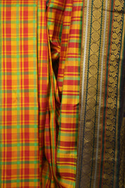 Multicolour Checks Kanjivaram Silk Saree - SRMCKSS1071